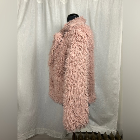 Dusty Rose Faux-Fur Jacket - Picture 4 of 7